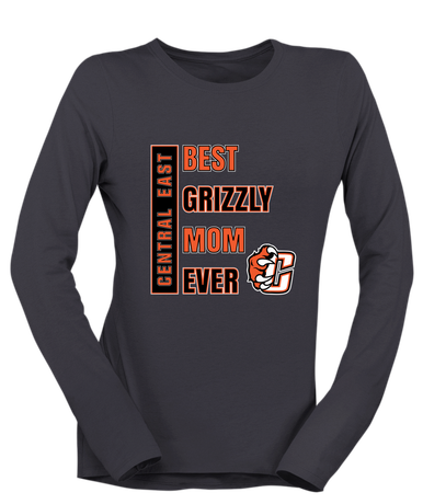 Central East Grizzlies Best Grizzly Mom Women's LS T-Shirt