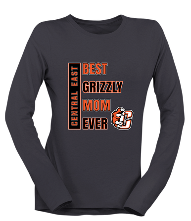 Central East Grizzlies Best Grizzly Mom Women's Premium LS T-Shirt
