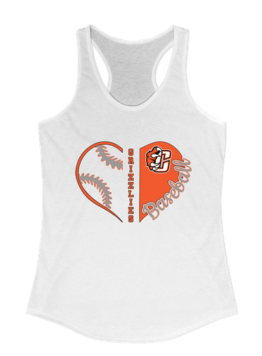 Central East Grizzlies Heart Baseball Women's Tank Top