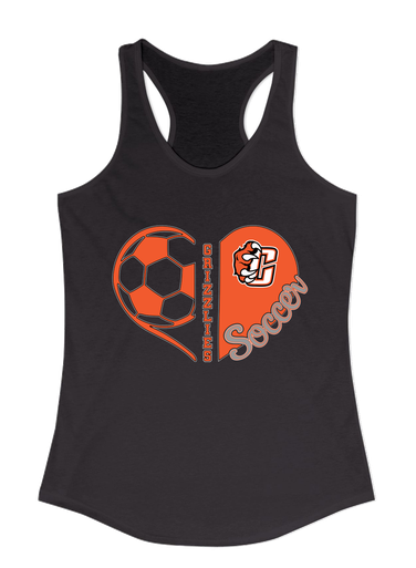 Central East Grizzlies Heart Soccer Women's Tank Top