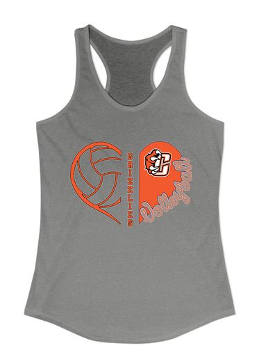 Central East Grizzlies Heart Volleyball Women's Tank Top
