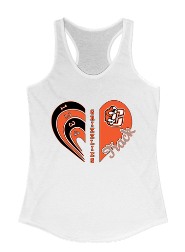 Central East Grizzlies Heart Track Women's Tank Top