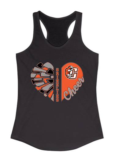 Central East Grizzlies Heart Cheer Women's Tank Top