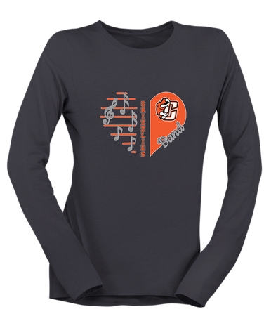 Central East Grizzlies Heart Band Women's Premium LS T-Shirt