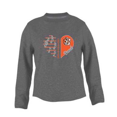 Central East Grizzlies Heart Band Women's Sweatshirt