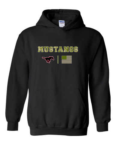 South Western Mustangs Camo Flag Men's Hoodie