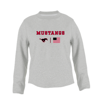 South Western Mustangs Team Colors Flag Women's Sweatshirt