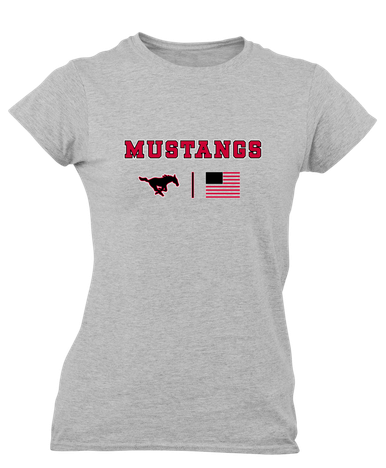 South Western Mustangs Team Colors Flag Women's Premium SS T-Shirt
