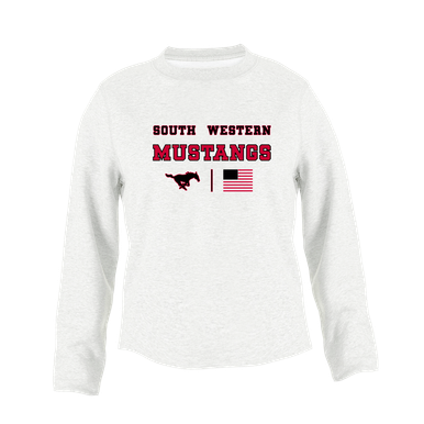 South Western Mustangs Spirit Flag Women's Sweatshirt