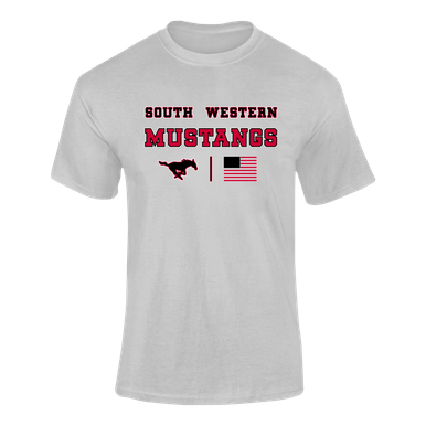 South Western Mustangs Spirit Flag Men's SS T-Shirt