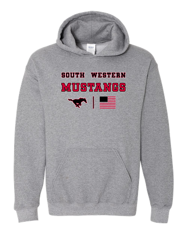 South Western Mustangs Spirit Flag Men's Hoodie
