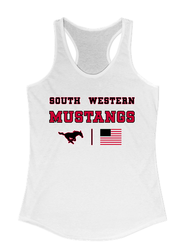 South Western Mustangs Spirit Flag Women's Tank Top