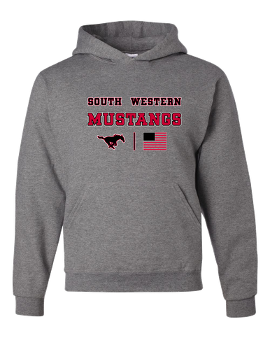South Western Mustangs Spirit Flag Men's Premium Hoodie