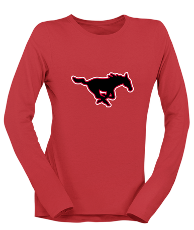 South Western Mustangs Mascot #1 Women's LS T-Shirt