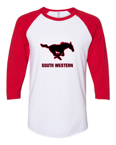 South Western Mustangs Mascot #2 Men's Baseball T-Shirt