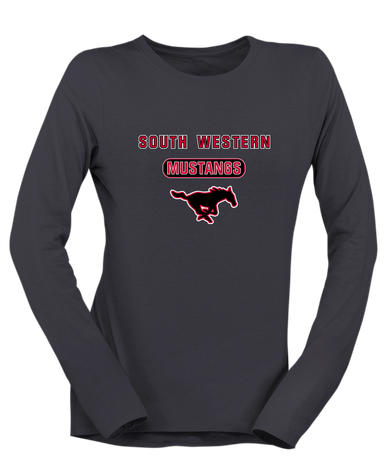 South Western Mustangs Mascot #3 Women's LS T-Shirt