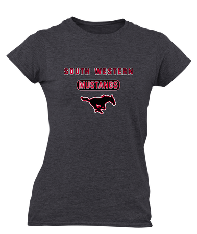 South Western Mustangs Mascot #3 Women's Premium SS T-Shirt