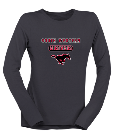 South Western Mustangs Mascot #3 Women's Premium LS T-Shirt