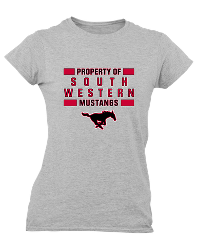 South Western Mustangs Property Of Women's SS T-Shirt