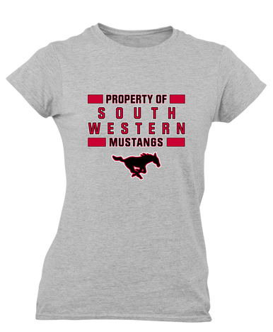 South Western Mustangs Property Of Women's Premium SS T-Shirt