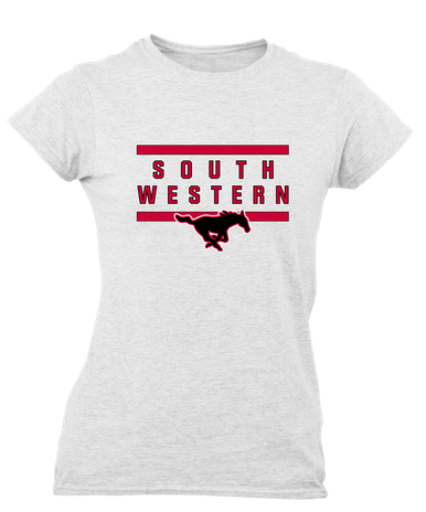 South Western Mustangs Mascot #4 Women's Premium SS T-Shirt