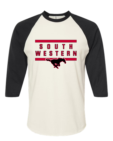 South Western Mustangs Mascot #4 Women's Baseball T-Shirt