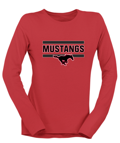 South Western Mustangs Mascot #5 Women's Premium LS T-Shirt