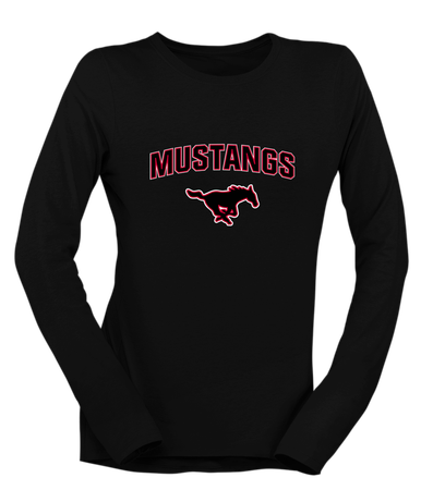 South Western Mustangs Mascot #6 Women's LS T-Shirt