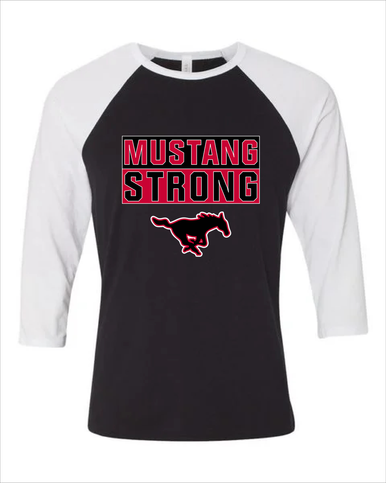 South Western Mustangs Strong #1 Women's Baseball T-Shirt