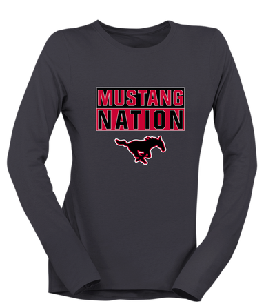 South Western Mustangs Nation #1 Women's Premium LS T-Shirt