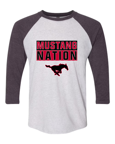 South Western Mustangs Nation #1 Women's Baseball T-Shirt