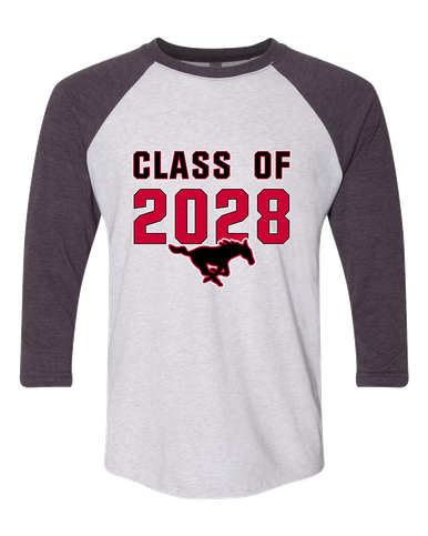 South Western Mustangs Class of 2028 Women's Baseball T-Shirt