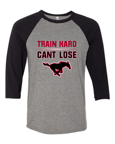 South Western Mustangs Train Hard, Can't Lose Women's Baseball T-Shirt