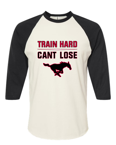 South Western Mustangs Train Hard, Can't Lose Men's Baseball T-Shirt