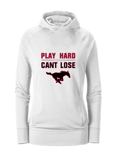 South Western Mustangs Play Hard, Can't Lose Women's Hoodie