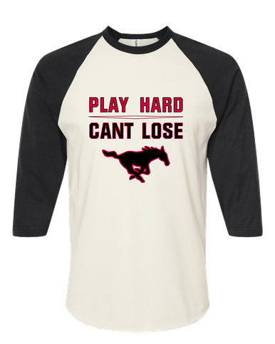 South Western Mustangs Play Hard, Can't Lose Women's Baseball T-Shirt