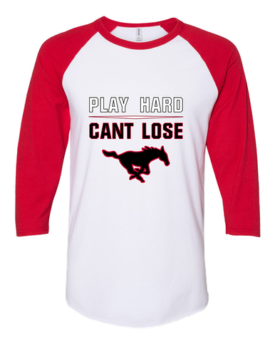 South Western Mustangs Play Hard, Can't Lose Men's Baseball T-Shirt