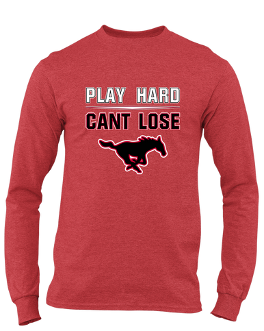 South Western Mustangs Play Hard, Can't Lose Men's LS T-Shirt