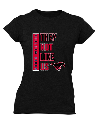 South Western Mustangs They Not Like Us #1 Women's Premium SS T-Shirt