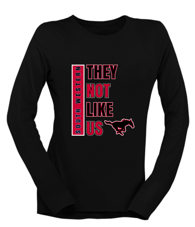 South Western Mustangs They Not Like Us #1 Women's LS T-Shirt