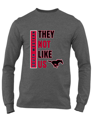 South Western Mustangs They Not Like Us #1 Men's LS T-Shirt