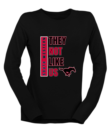 South Western Mustangs They Not Like Us #1 Women's Premium LS T-Shirt