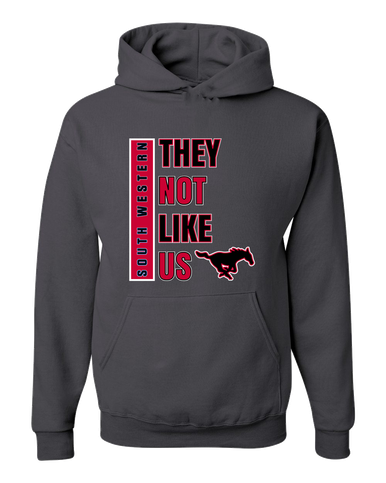 South Western Mustangs They Not Like Us #1 Men's Premium Hoodie