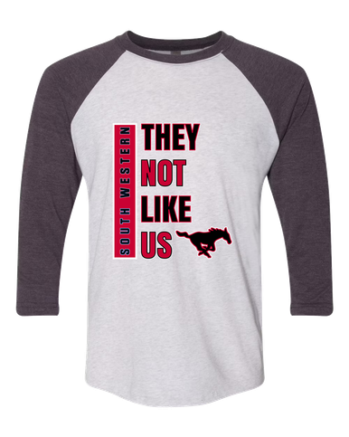 South Western Mustangs They Not Like Us #1 Men's Baseball T-Shirt