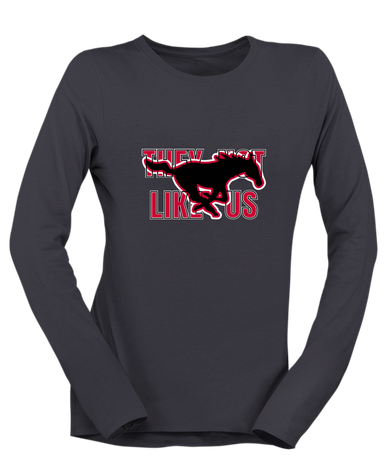 South Western Mustangs They Not Like Us #2 Women's LS T-Shirt
