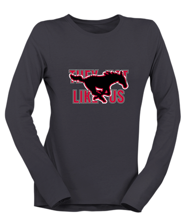 South Western Mustangs They Not Like Us #2 Women's Premium LS T-Shirt