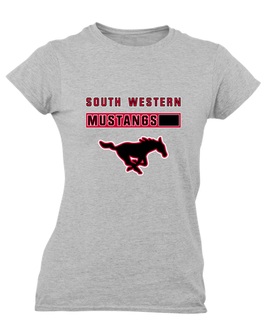 South Western Mustangs Mascot #7 Women's Premium SS T-Shirt