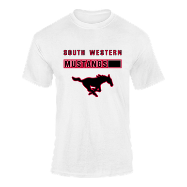 South Western Mustangs Mascot #7 Men's SS T-Shirt