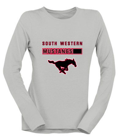 South Western Mustangs Mascot #7 Women's Premium LS T-Shirt