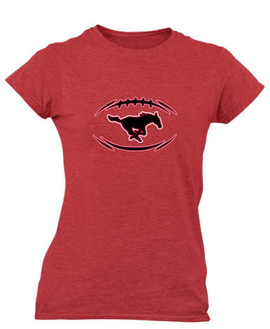 South Western Mustangs Football #3 Women's Premium SS T-Shirt